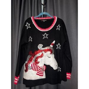 Ugly Christmas Sweater Xmas Size XL Unicorn